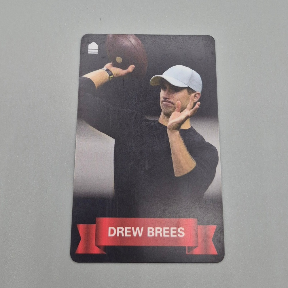 Drew Brees Red Zone Rush NFL Arcade Game Card 011 New Orleans‎ Saints NFLPA